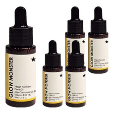GLOW MONSTER Vegan發酵濟州薑黃臉部精油 99.9%, 30ml, 5瓶