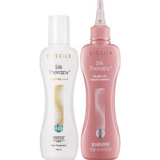 BIOSILK Silk Therapy 絲洛比 三效保濕護髮精華 130ml+豐盈護髮護髮 150ml, 1組
