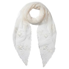 varvisu 安迪蕾絲刺繡花朵領巾