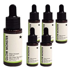 GLOW MONSTER Vegan發酵濟州綠茶臉部精油 99.9%, 30ml, 6瓶