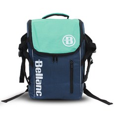 Bellanc 直排輪護具安全帽收納後揹包, 海軍藍 + 薄荷綠