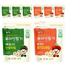 퓨어잇 핑거 동그란 단호박링 2p + 딸기사과링 2p, 단호박, 딸기사과, 2개