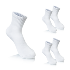 컴프로 여성용 스포츠 중목 쿠션 기능성 쿨맥스 양말 5족 세트, 흰색-흰색 5개, 1세트
