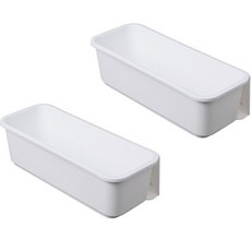 Ninshop免打孔黏貼式收納盒, 白色的, 2個