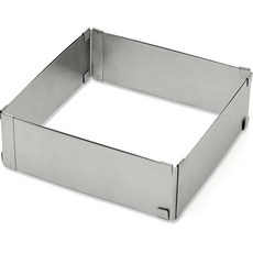 E-Home Baking 可調式方形慕斯圈, 1個