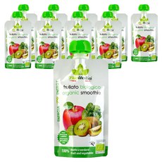 비오이탈리아 상콤한 진짜 유기농 퓨레, 사과키위시금치, 120g, 10개