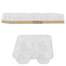 ONEFU 塑膠杯架 4杯 透明色, 20套, 50個裝