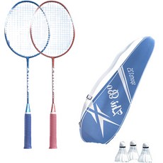 로이어 배드민턴 라켓 2종 1p + 가방 + 셔틀콕 3p 세트, 1세트