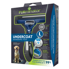 FURminator 美國專利去毛梳 適用於體重22-41公斤的大型犬 毛髮長度2吋以上, 藍色 + 黑色, 1支