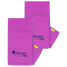 HANSEL 三 J 磨砂淋浴手浴巾, 紫色, 2個, 1入
