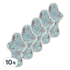 eechae 花朵一體成型棉質衛生棉 Blue Koi, 大型, 10個, 1入