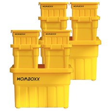 FL生活+ 工業風高荷重附蓋收納箱混搭5件組, 10個, 夏日黃