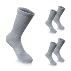 COMPRO 女款運動長筒雙層緩衝機能性COOLMAX襪 5雙組, 灰色 + 灰色, 1套
