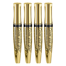 用睫毛膏覆蓋你的灰色防水刷, 黑色, 4個