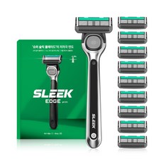 DORCO 多可樂客 Slick Edge 線上企劃組 1號, 1個, 刮鬍刀 + 刮鬍刀片 10入