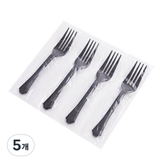 봄91 블랙커트러리 포크, 10개입, 5개