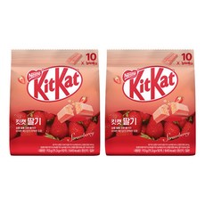 Nestle 雀巢 KitKat 酥脆草莓巧克力餅乾 10包入, 2袋, 113g