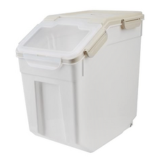 日式翻蓋米糧桶 密封防蟲 防潮卡扣 PP材質, 灰色, 1個