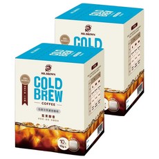 金車 MR.BROWN 伯朗咖啡 冷萃濾泡咖啡 堅果醇香風味, 10g, 10包, 2盒