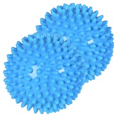便攜式足部按摩球 刺蝟球, 2個, 藍色
