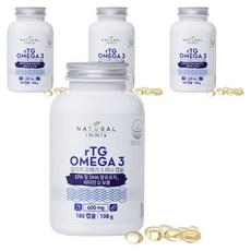 NATURAL immix rTG型Omega-3魚油膠囊, 180顆, 4罐