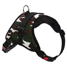 中大型犬胸背帶 軍綠迷彩 寵物適用於50kg以內, 1個