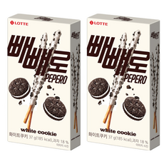 빼빼로 화이트쿠키, 37g, 2개