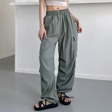 andstyle 男女通用 Ricks 降落傘抽繩工裝寬褲 262926