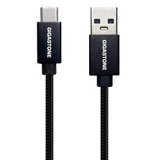 GIGASTONE 立達 鋁合金Type-C 高速充電傳輸線 GC-6800B, 黑色, 1.2m, 1條