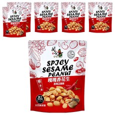關公麻辣花生 嘎嘎香花生 香辣芝麻, 6個, 100g