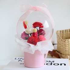 香皂花壓克力氣球康乃馨 小, 紅色, 1個