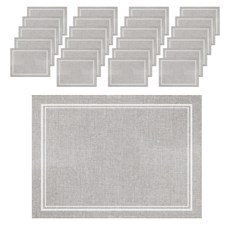 BLEEN 經典亞麻紙餐墊 24入組, Classic linen, 1張, 24張