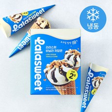 라라스윗 바닐라 저당콘 아이스크림 (냉동), 1개, 4개입, 160ml