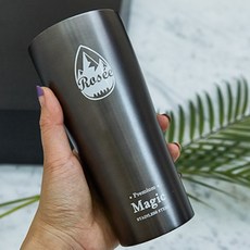 VISVIVA Rosé 雙層不鏽鋼杯, 黑色, 430ml, 1個