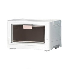 雙開門摺疊收納箱, 粉色, 1個