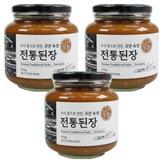 使用韓國大豆製成的光園傳統豆醬, 900g, 3個