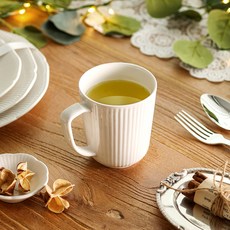 Maison Objet 尹陶瓷 純白馬克杯 中 350ml, 白色, 2個