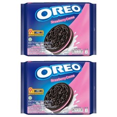 OREO 奧利奧 夾心餅乾 草莓口味 9包入, 248.4g, 2袋