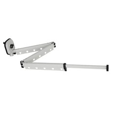 NORMAL LIFE 強力吸盤折疊式免打孔洗衣曬衣架, 白色