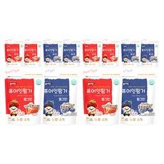 Pure Eat 手指圓形木糖醇草莓圈 3入 + 藍莓圈 3入, 2套