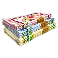 DASING 達興 臻品 毛巾 棉紗 12條 33cm x 76cm 台灣製, 花園熊印花, 1組