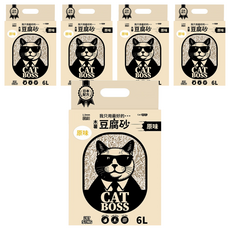 PET SONG CATBOSS系列 木薯豆腐貓砂 1.5mm, 6L, 5包, 原味