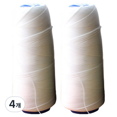 ButtonKing 高彈性縫紉線 拷克線 2500m, 白色, 4個