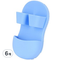 Bacogel 矽膠臉部去角質按摩手指套, 6個, 藍色