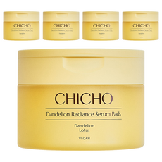 CHICHO 蒲公英亮采精華爽膚棉, 5罐, 90片