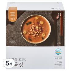 예찬원 간편식 블럭국 청국장 동결건조국, 5개, 90g