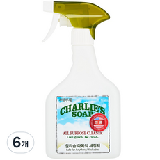 CHARLIE'S SOAP 查理肥皂 多用途清潔劑浴室清潔去除油漬清潔劑, 500ml, 6個