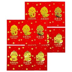 MODACore 摩達客 春節開運招財 Q金蛇年寶寶賀新春紅包袋套組, 12個