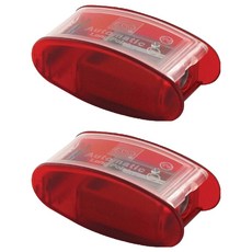 KUM 庫姆 直徑 8mm 鉛筆專用削鉛筆機 AS2, 紅色, 2個