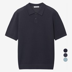 MIND BRIDGE 男士織紋翻領短袖針織衫 MZKT3120